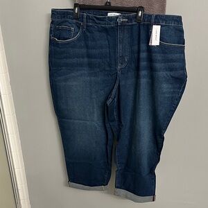 Lane Bryant Dark Blue Denim Capris